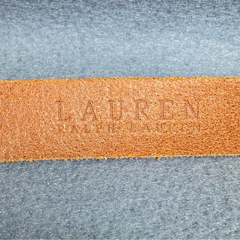 Lauren Ralph Lauren Women's Belt Sz L, Metallic Gold Leather w/Gold-tone Buckle - Picture 4 of 16